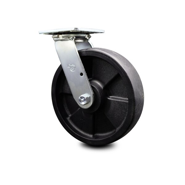 8 Inch Glass Filled Nylon Wheel Swivel Caster with Ball Bearing SCC
